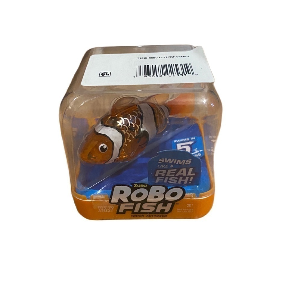 Zuru Robo Alive Electronic Color Changing Interactive Swimming Fish in Orange